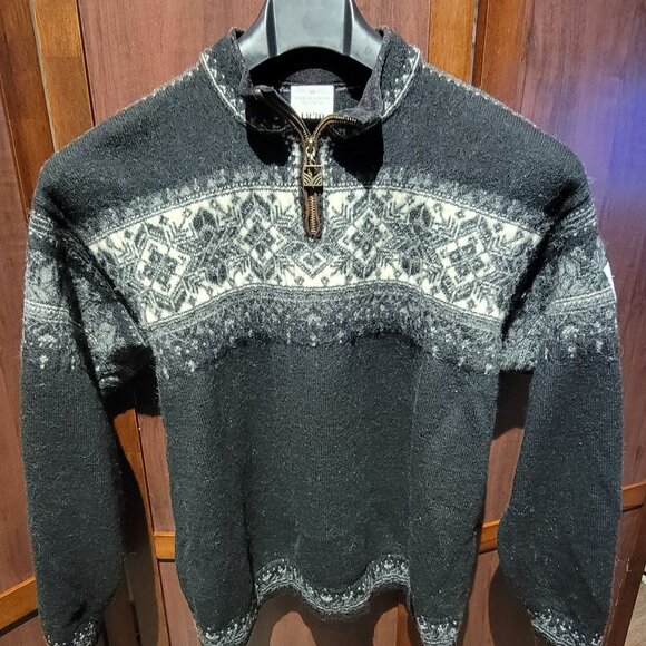 Dale of Norway 1879 Nordic Wool Sweater XXL Black Gray - Picture 1 of 3